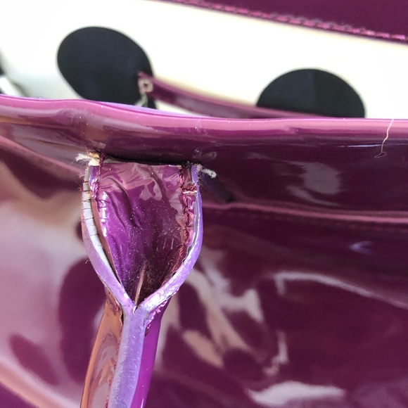 GORGEOUS KATE SPADE PURPLE PATENT VINYL SHOPPER TOTE - Picture 8 of 13